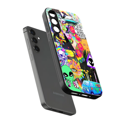 Alien Escape sleek samsung galaxy f54 5g cover with tempered glass back and TPU edges