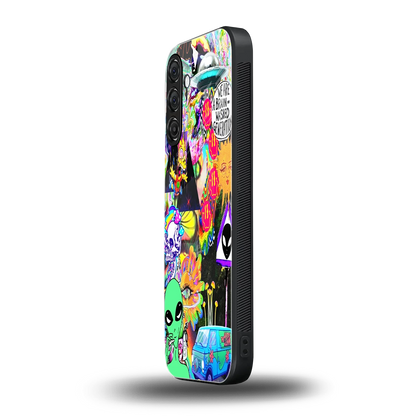 Alien Escape samsung galaxy a15 5g mobile cover | shockproof glass phone case