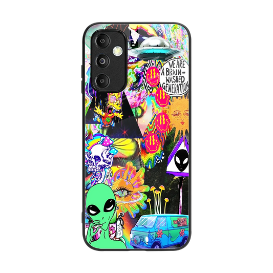 Alien Escape back phone cover | glass case for samsung galaxy m14 5g