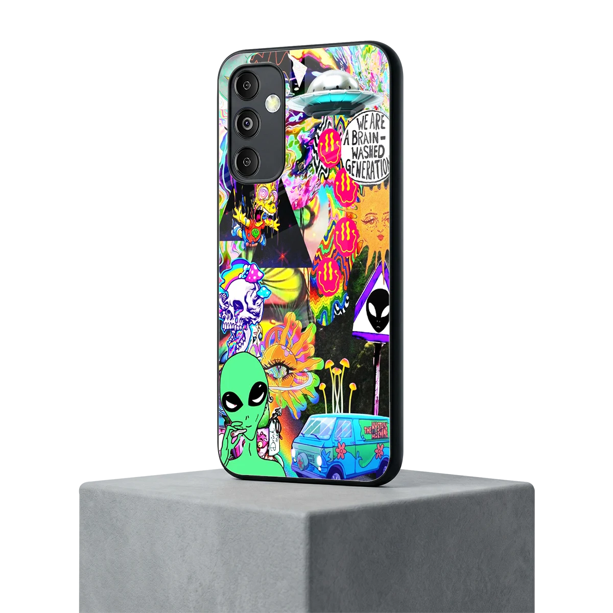Alien Escape samsung galaxy m14 5g mobile cover | shockproof glass phone case