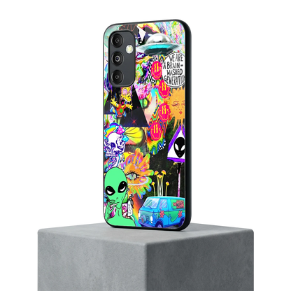 Alien Escape samsung galaxy m14 5g mobile cover | shockproof glass phone case