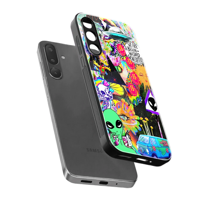 Alien Escape sleek samsung galaxy m36 5g cover with tempered glass back and TPU edges