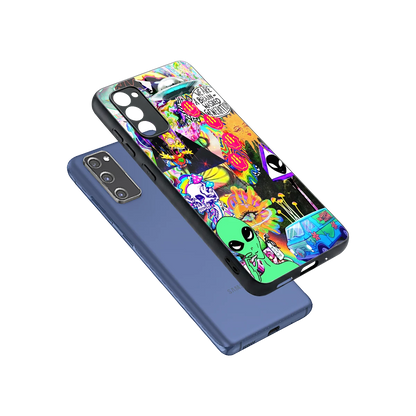 Alien Escape sleek samsung galaxy s20 fe cover with tempered glass back and TPU edges