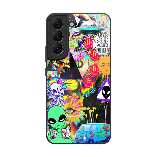 Alien Escape back phone cover | glass case for samsung galaxy s22