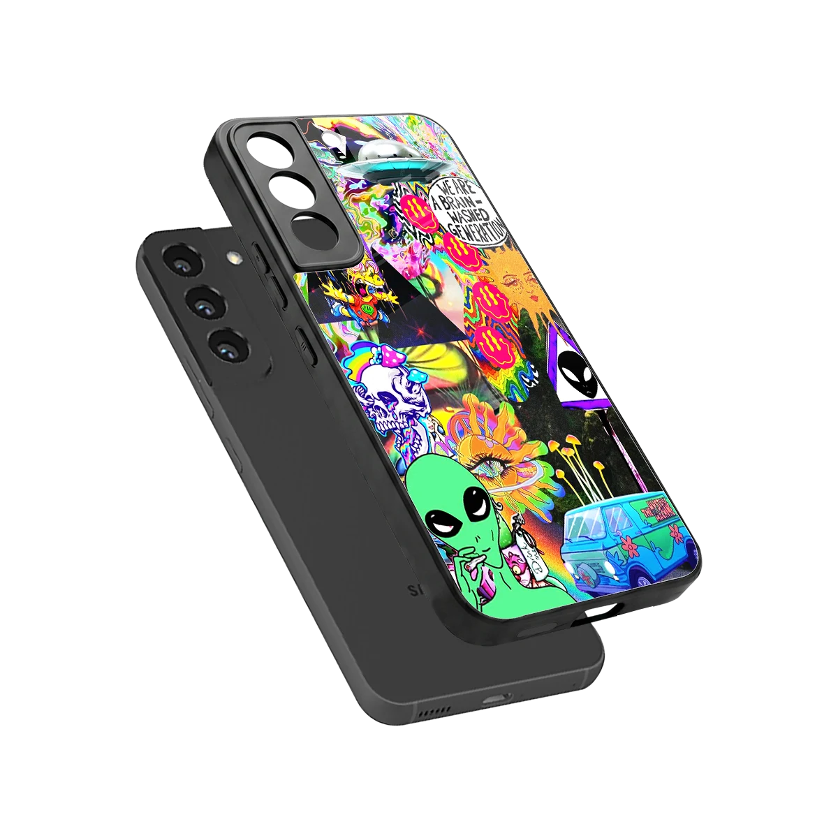 Alien Escape sleek samsung galaxy s22 cover with tempered glass back and TPU edges