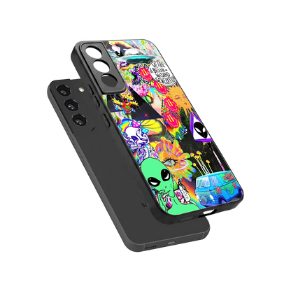 Alien Escape sleek samsung galaxy s22 cover with tempered glass back and TPU edges