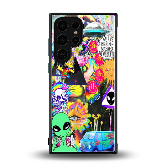 Alien Escape back phone cover | glass case for samsung galaxy s23 ultra