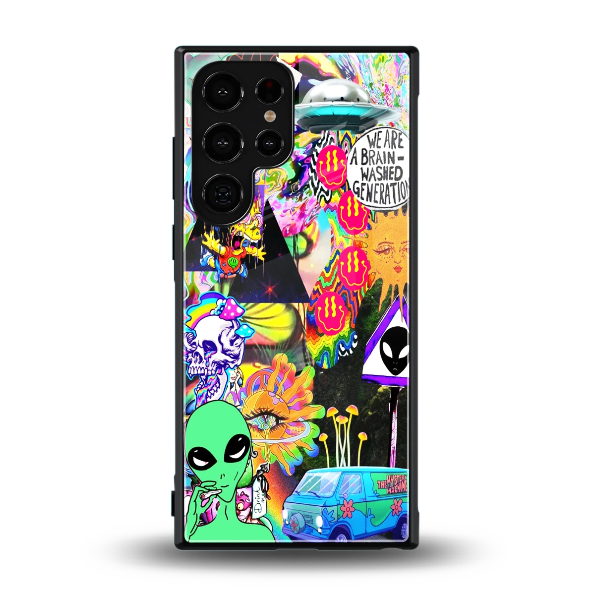 Alien Escape back phone cover | glass case for samsung galaxy s24 ultra