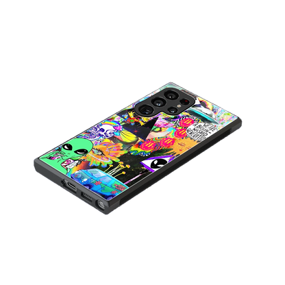 Alien Escape stylish phone case for samsung galaxy s23 ultra | glossy glass and slim fit