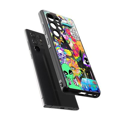 Alien Escape sleek samsung galaxy s25 ultra cover with tempered glass back and TPU edges