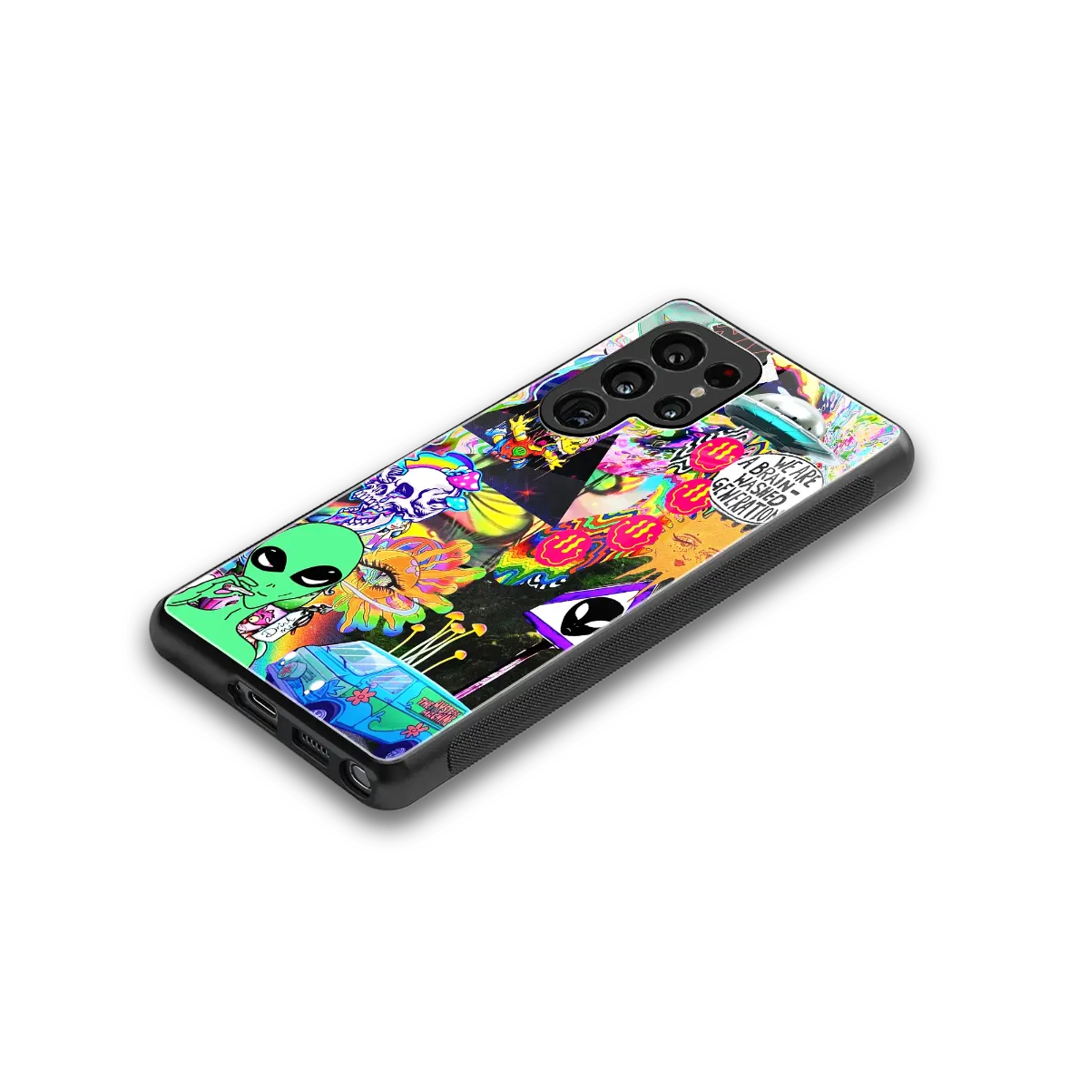 Alien Escape stylish phone case for samsung galaxy s25 ultra | glossy glass and slim fit