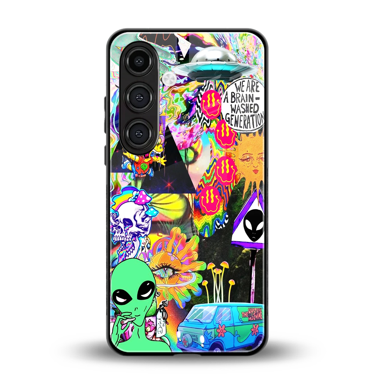 Alien Escape back phone cover | glass case for samsung galaxy s23 plus