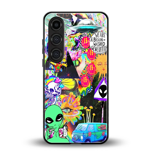 Alien Escape back phone cover | glass case for samsung galaxy s24
