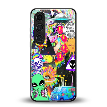 Alien Escape back phone cover | glass case for samsung galaxy s24 plus