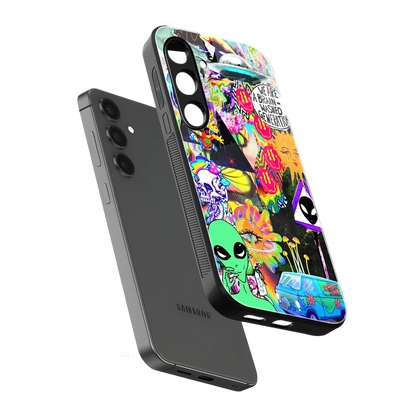 Alien Escape sleek samsung galaxy s25 cover with tempered glass back and TPU edges