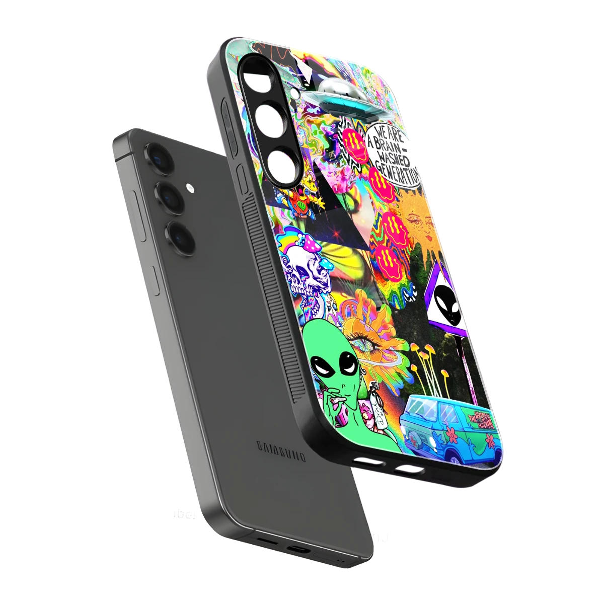 Alien Escape sleek samsung galaxy s23 fe cover with tempered glass back and TPU edges