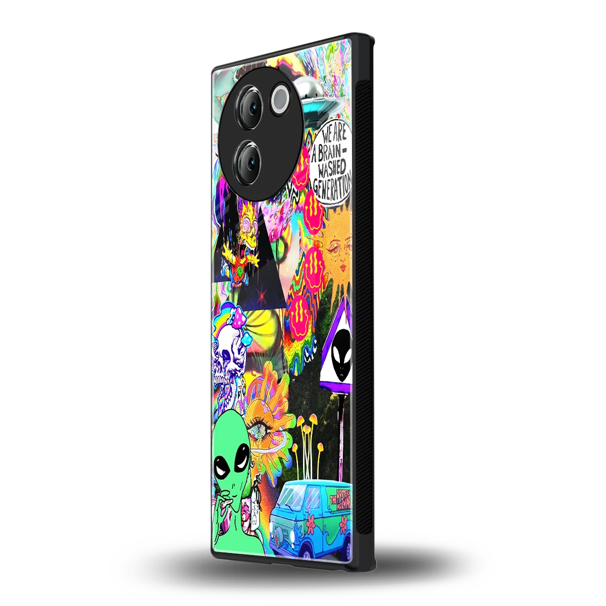 Alien Escape vivo v30e mobile cover | shockproof glass phone case