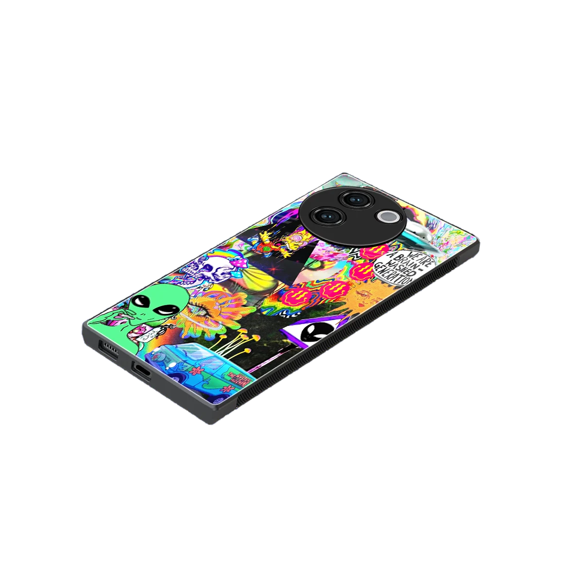 Alien Escape stylish phone case for vivo v30e | glossy glass and slim fit