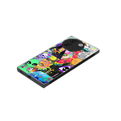 Alien Escape stylish phone case for vivo v30e | glossy glass and slim fit