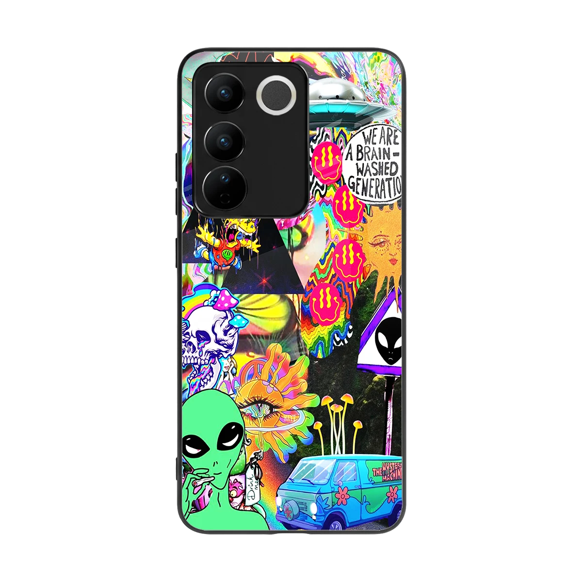 Alien Escape back phone cover | glass case for vivo v27 5g