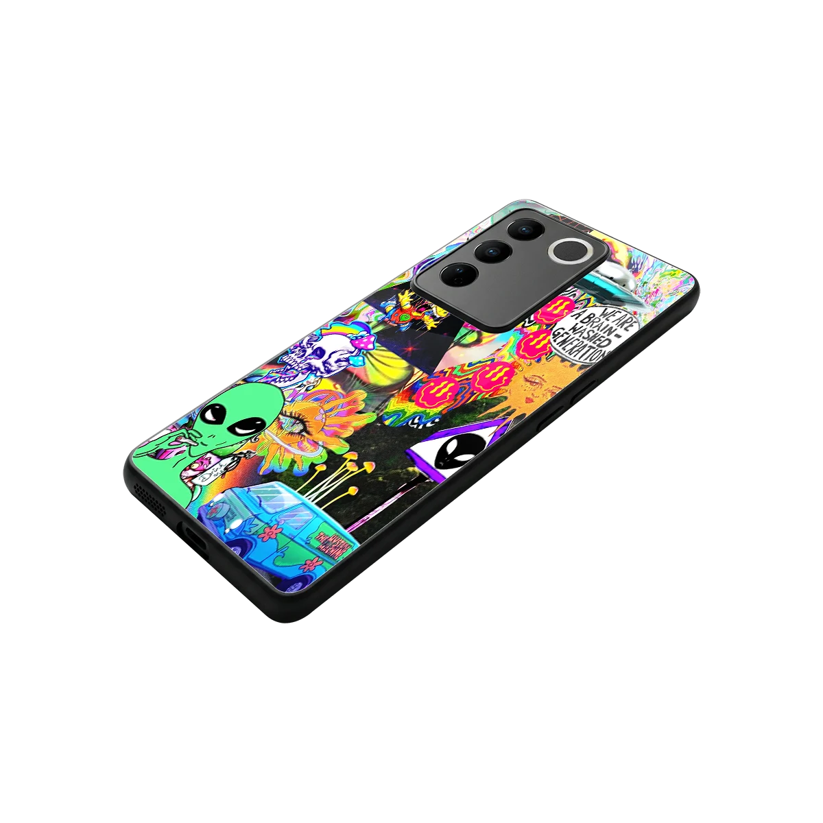 Alien Escape stylish phone case for vivo v27 5g | glossy glass and slim fit