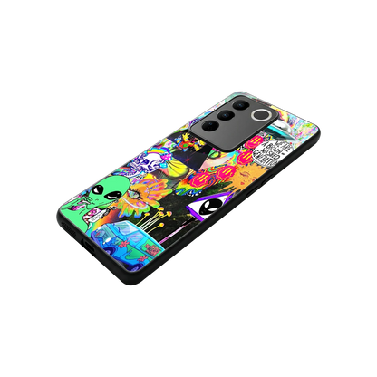 Alien Escape stylish phone case for vivo v27 5g | glossy glass and slim fit
