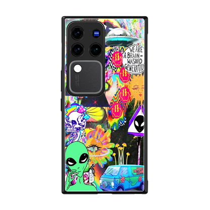 Alien Escape back phone cover | glass case forvivo v30 pro