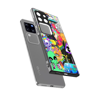 Alien Escape sleekvivo v30 pro cover with tempered glass back and TPU edges