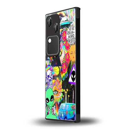 Alien Escape vivo v30 mobile cover | shockproof glass phone case
