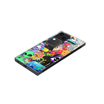 Alien Escape stylish phone case for vivo v30 | glossy glass and slim fit