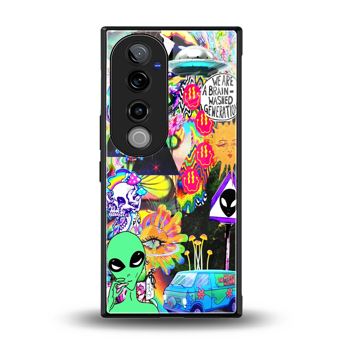 Alien Escape back phone cover | glass case for vivo v40 pro