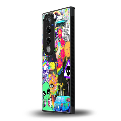 Alien Escape vivo v40 pro mobile cover | shockproof glass phone case