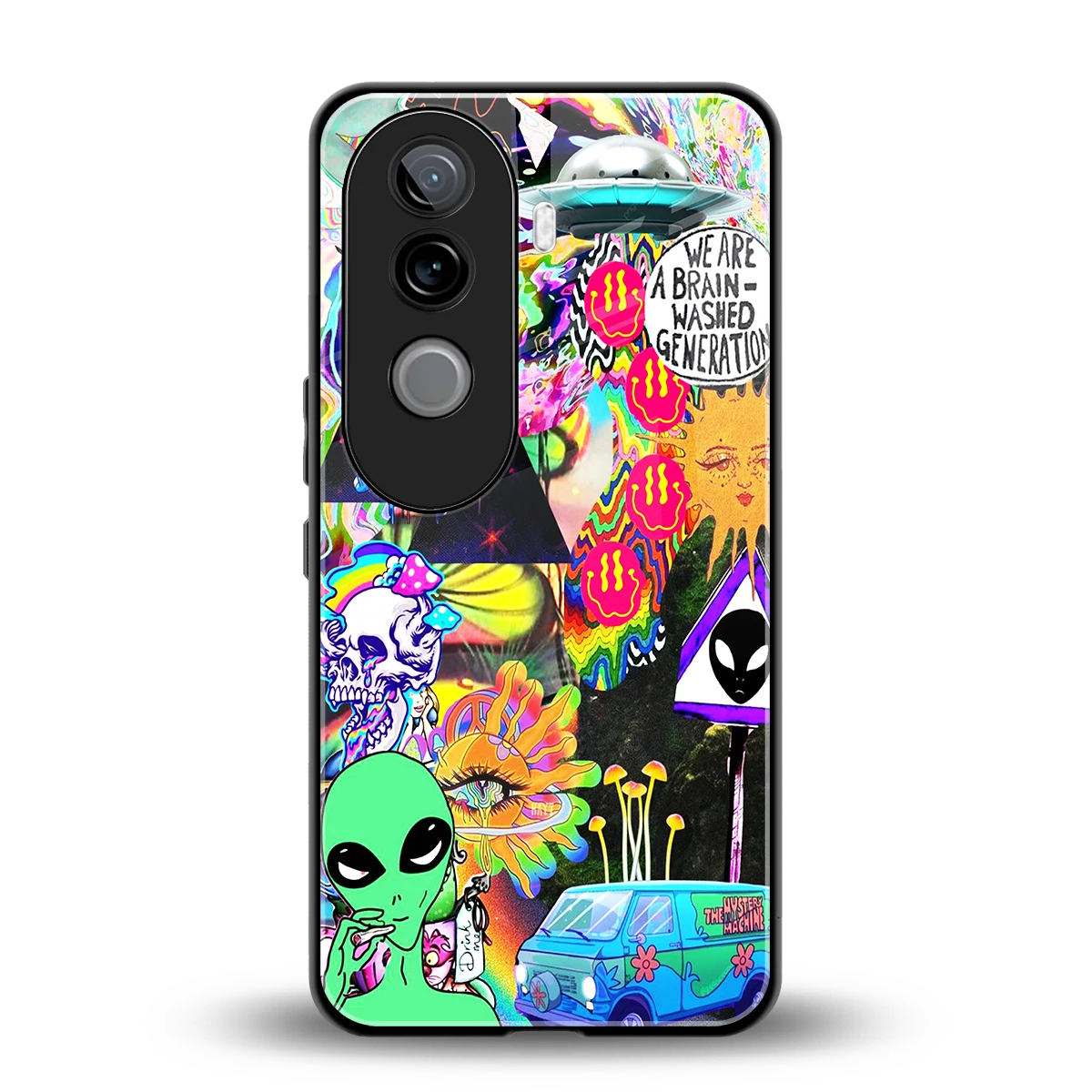 Alien Escape back phone cover | glass case for vivo v40e