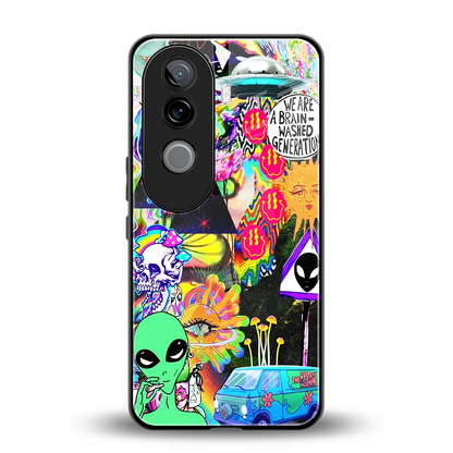 Alien Escape back phone cover | glass case for vivo v40e