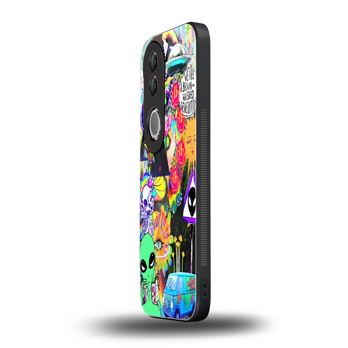 Alien Escape vivo v50 mobile cover | shockproof glass phone case