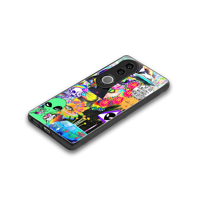 Alien Escape stylish phone case for vivo v50 | glossy glass and slim fit