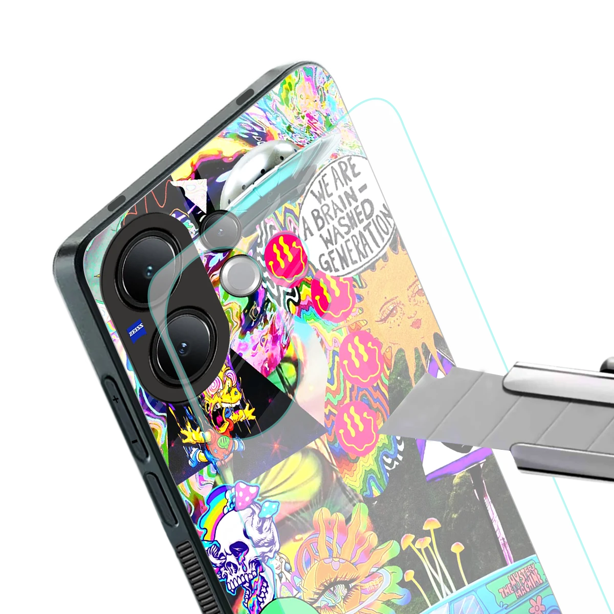 Alien Escape stylish phone case for vivo v60 | glossy glass and slim fit