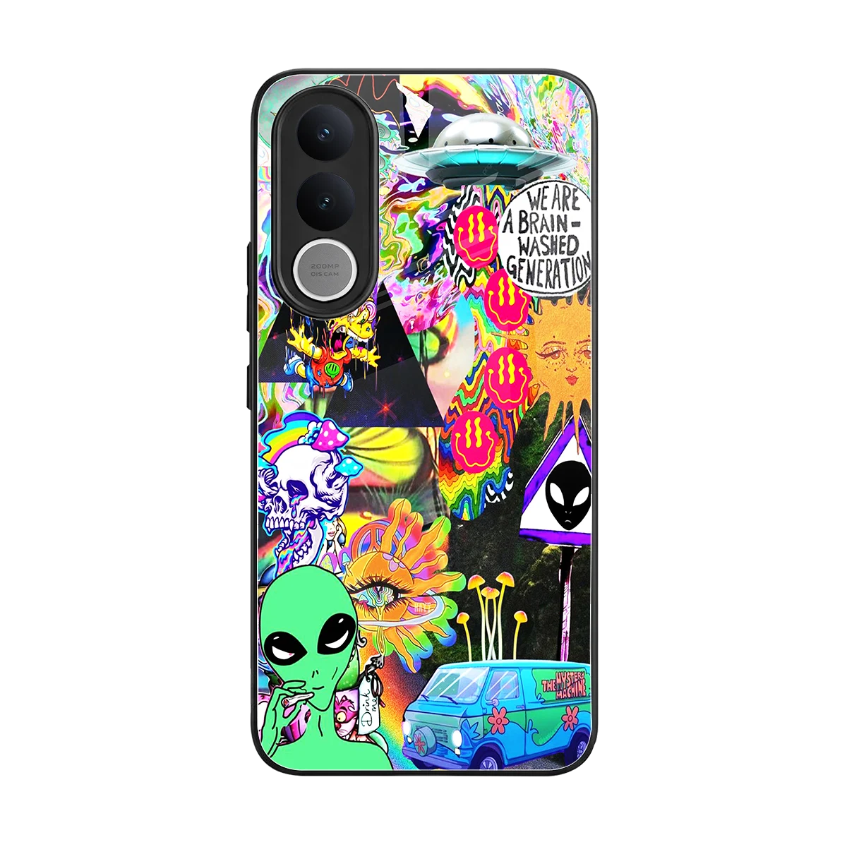Alien Escape back phone cover | glass case for vivo v70 fe