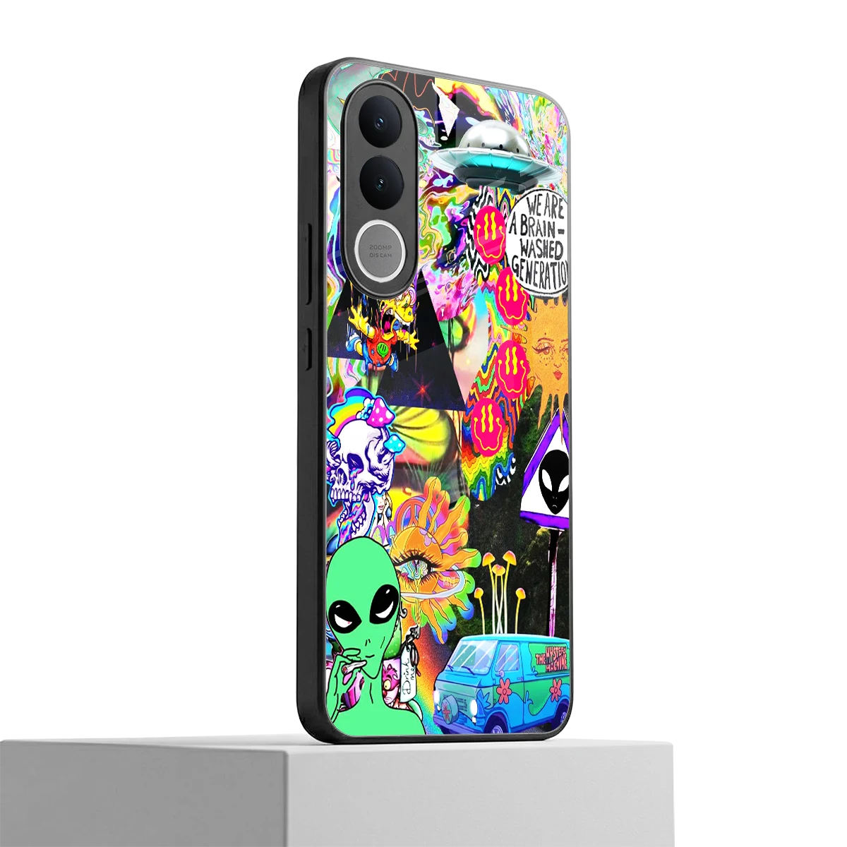 Alien Escape vivo v70 fe mobile cover | shockproof glass phone case