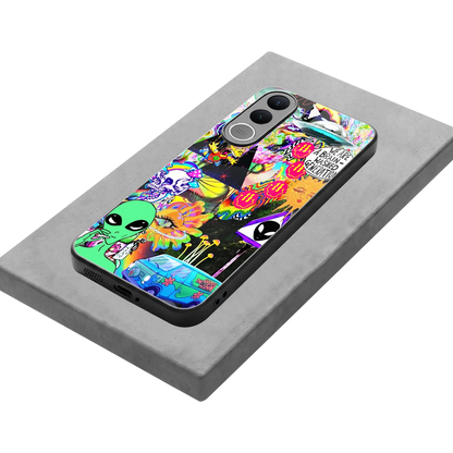 Alien Escape stylish phone case for vivo v70 fe | glossy glass and slim fit