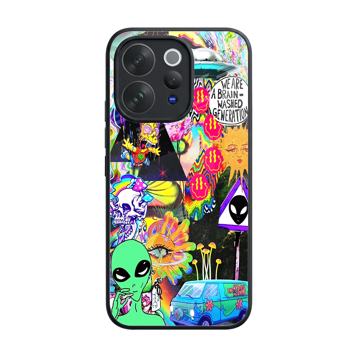 Alien Escape back phone cover | glass case for vivo v70