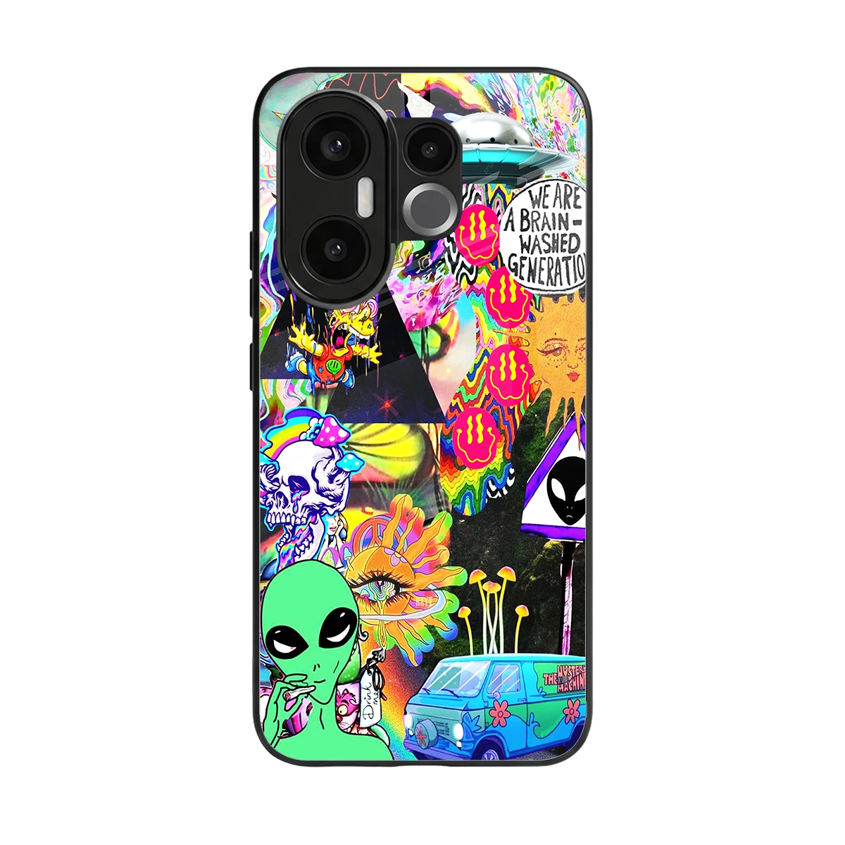 Alien Escape back phone cover | glass case for vivo x200 fe