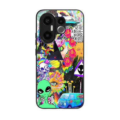 Alien Escape back phone cover | glass case for vivo x200 fe