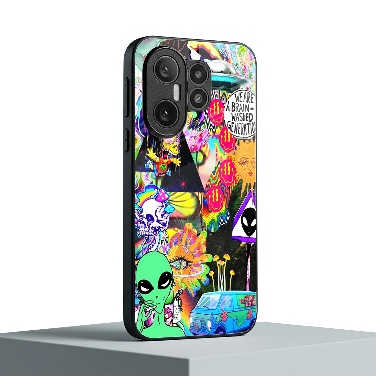 Alien Escape vivo x200 fe mobile cover | shockproof glass phone case