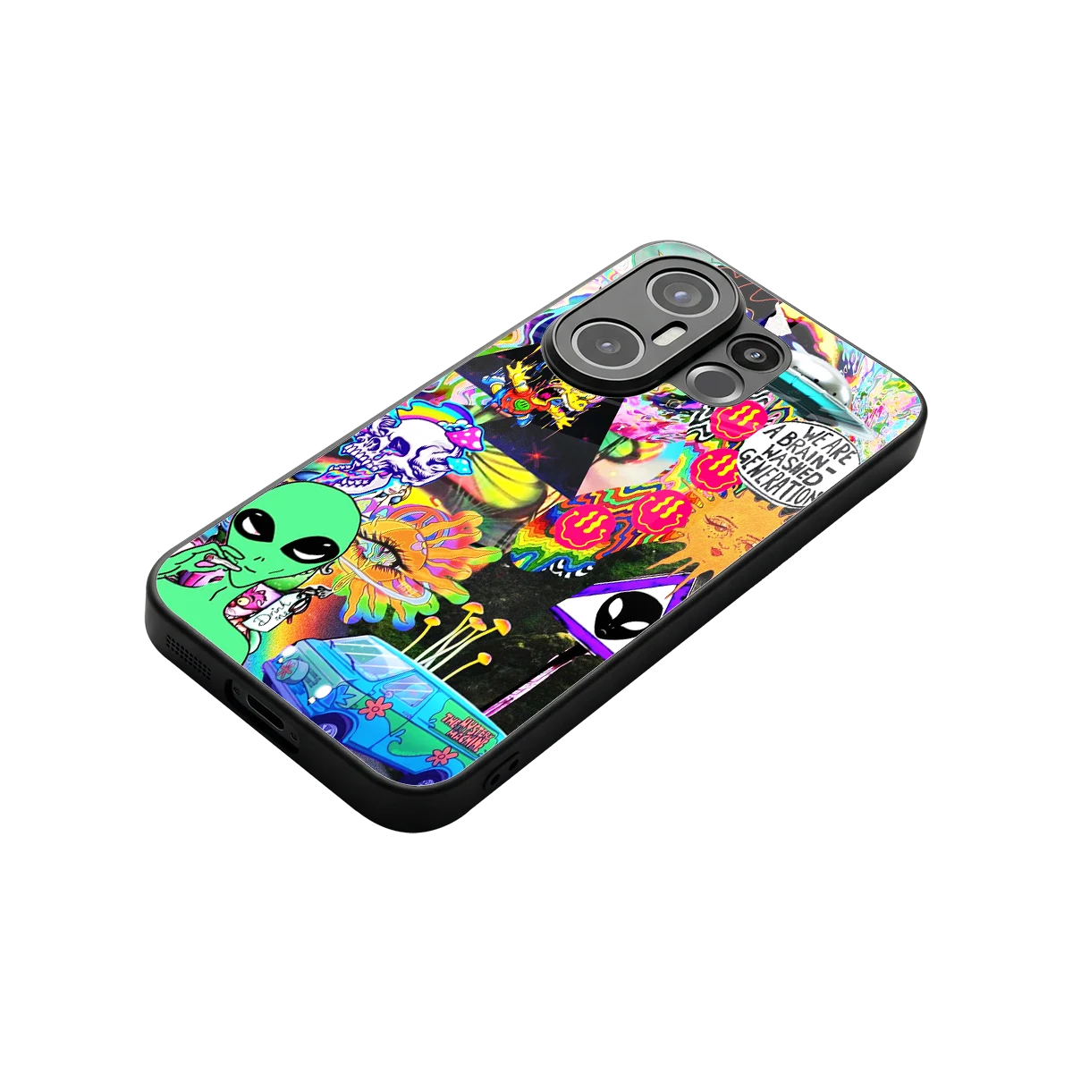 Alien Escape stylish phone case for vivo x200 fe | glossy glass and slim fit