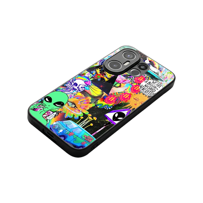 Alien Escape stylish phone case for vivo x200 fe | glossy glass and slim fit