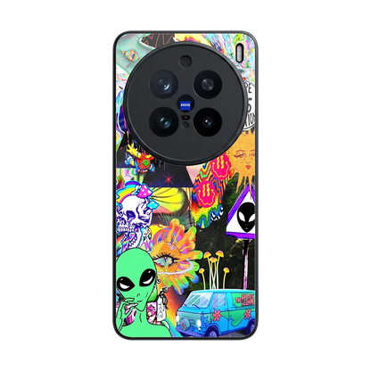 Alien Escape back phone cover | glass case for vivo x200 pro