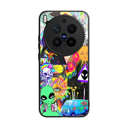 Alien Escape back phone cover | glass case for vivo x300 pro