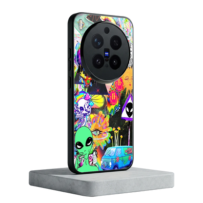 Alien Escape vivo x300 pro mobile cover | shockproof glass phone case