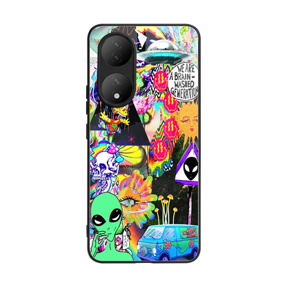 Alien Escape back phone cover | glass case for Vivo-y100
